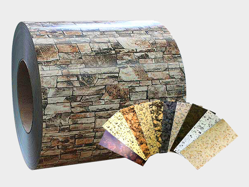 Lamina/bobina de aluminio recubierto de imitación piedra